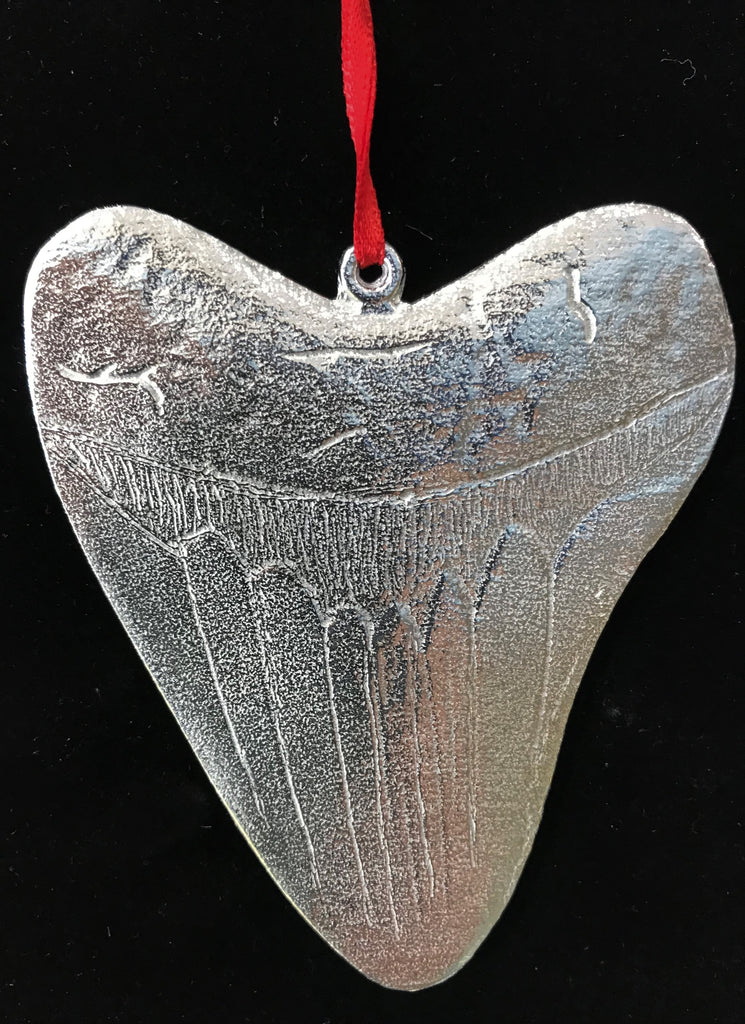 Pewter Megalodon Ornament